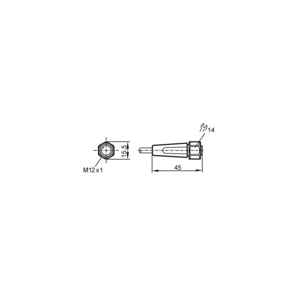 EVT418 IFM - Cabo de Conexão IFM M12 Fêmea Indústria Alimentícia 40m PVC 4 Polos