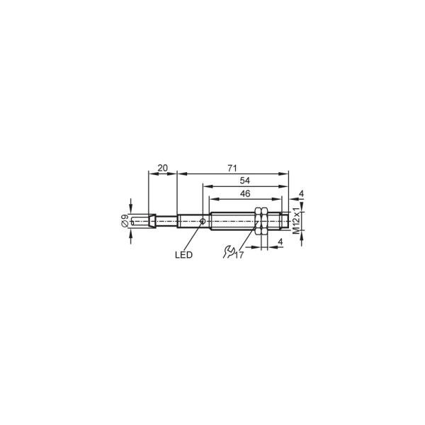 IF0008 IFM - Sensor Indutivo IFM Detecção de posição M12 4mm NF AC 2m
