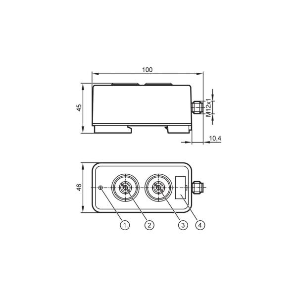 AC2396 IFM - Módulo com Botão Luminoso AS-Interface Automação Industrial IP67 2 Teclas