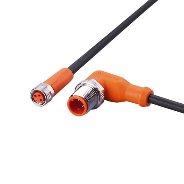 EVC612 IFM - Cabo de Ligação ifm Automação Industrial M12 Angular p/ M8 Reto 4m