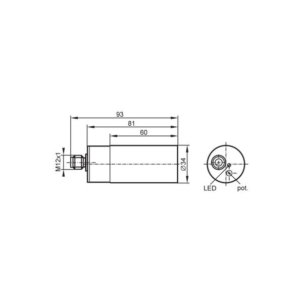 KB5062 IFM - Sensor Capacitivo IFM Detecção de nível e objetos PNP NA 20mm M12