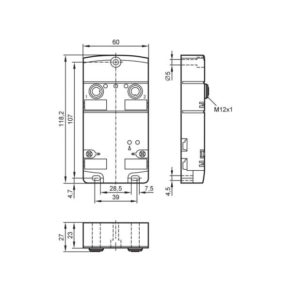 AC2402 IFM - Módulo CompactLine AS-Interface Entrada analógica IP67 2 AI