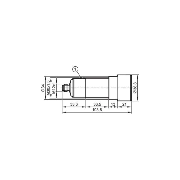 UIT504 IFM - Sensor Ultrassônico IFM Detecção de nível e distância M30 IO-Link 350-6000mm