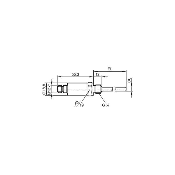 TA3115 IFM - Transmissor de Temperatura ifm Monitoramento de fluidos -50 a 150°C, 4-20mA, G 1/4