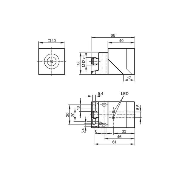 GM701S IFM - Sensor Indutivo de Segurança ifm Automação Industrial PNP, 10-15mm, SIL3, M12