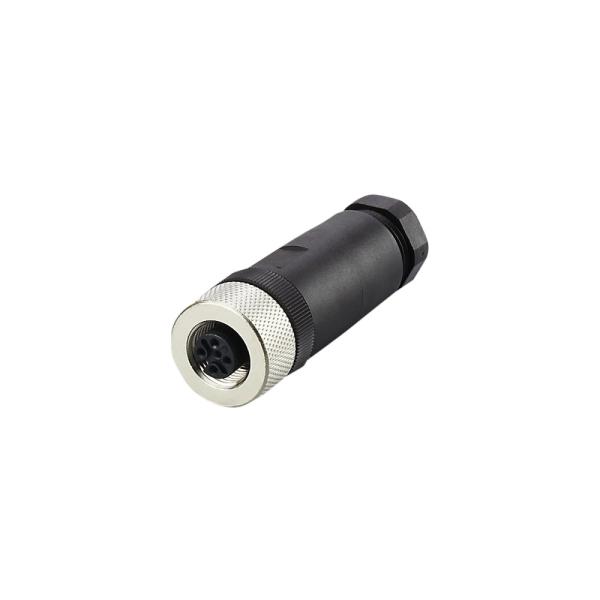 E11774 IFM - Soquete Confeccionável IFM M12 Automação Industrial 5 Pinos, IP68, Banhado a Ouro