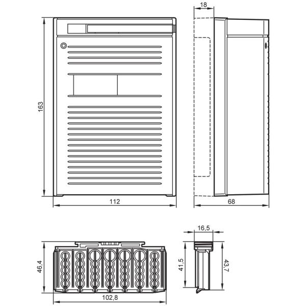 EC0401 IFM - Tampa de Proteção IFM Proteção para R360 163x112x50mm IP54