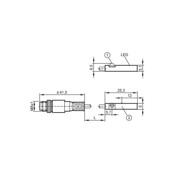 MK5159 IFM - Detector para Cilindros IFM Ranhura em T PNP 2mT 6000Hz