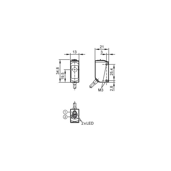 O6E300 IFM - Receptor Fotoelétrico IFM Indústria Alimentícia 10m PNP IP69K