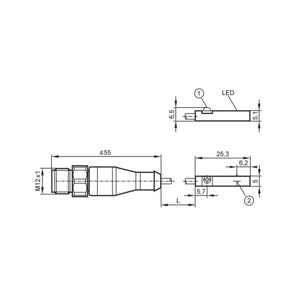 MK501A IFM - Detector para Cilindros T Monitoramento de Pistão PNP, 10-30V, M12, 0.3m