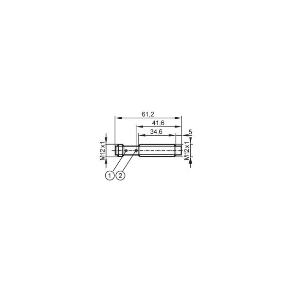 KF5002 IFM - Sensor Capacitivo IFM Detecção de nível e objetos M12 PNP NA 3-12mm IP65