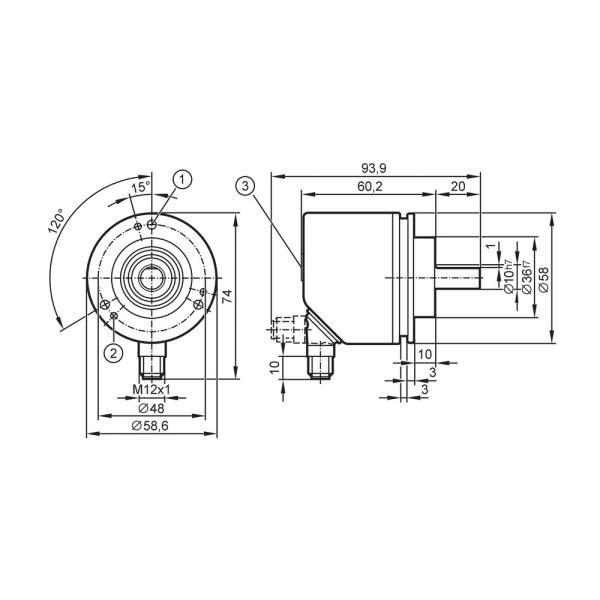 RVP510 IFM - Encoder Incremental IFM Medição de rotação Eixo 10mm Display IO-Link