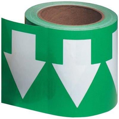 SETAS EM ROLO 2,5CMX32M VERDE C/ SETAS BRANCASM6925-56009BRADY