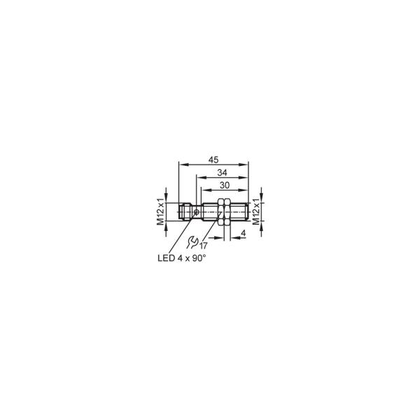 IFS206 IFM - Sensor Indutivo IFM Automação Industrial M12 PNP 4mm NF
