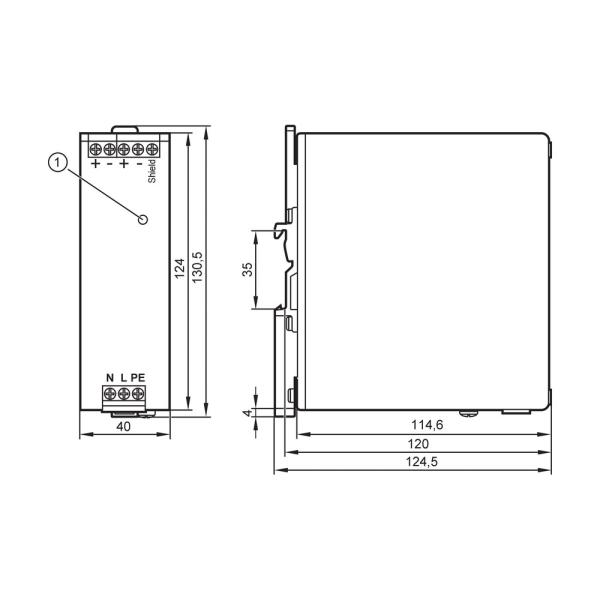 AC1254 IFM - Alimentador AS-Interface ifm Para automação industrial 30.5V DC 4A trilho DIN