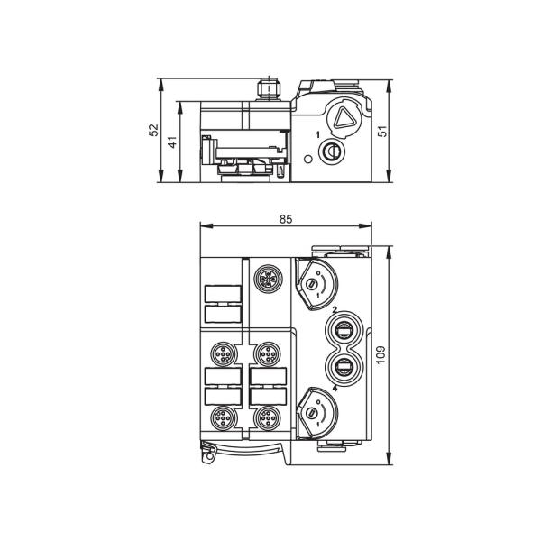 AL5228 IFM - AirBox IO-Link ifm Automação Pneumática 2x3/2 Vias 4x2DI IP67
