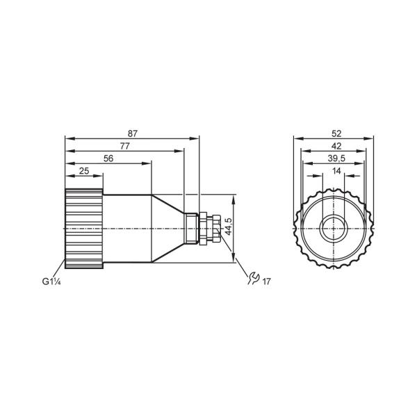 E11078 IFM - Tampa de Proteção ifm Adaptador de Montagem Ø 44,5mm x 87mm