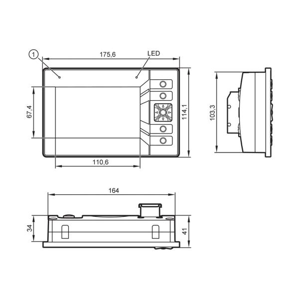 CR1152 IFM - Display Gráfico ifm Controle Máq. Móveis 5" Touch, Eth, CAN, USB