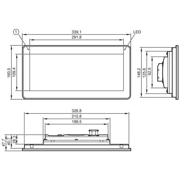 CR1203 IFM - Display Gráfico IFM Controle Máquinas Móveis 12.3" Touchscreen