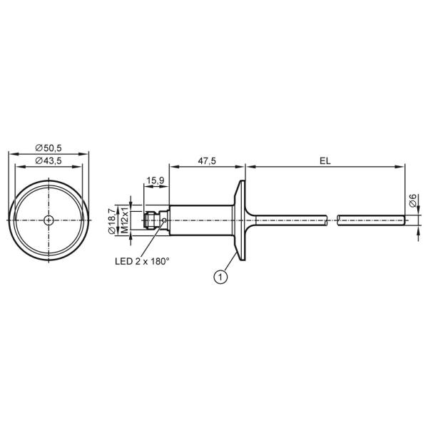TA2842 IFM - Transmissor de Temperatura ifm Monitoramento de Processos IO-Link -50 a 200°C Clamp