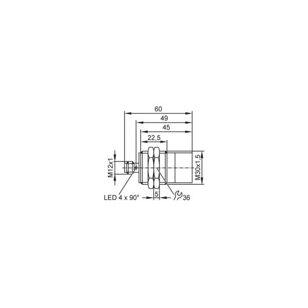 IIS284 IFM - Sensor Indutivo IFM Automação Industrial M30 PNP 30mm