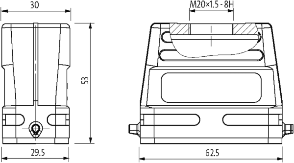 A10 Hood, low profile, IP65