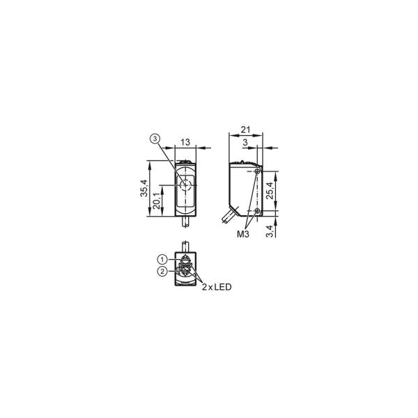 O6E201 IFM - Receptor Fotoelétrico Barreira IFM Deteção industrial 10m PNP IP67