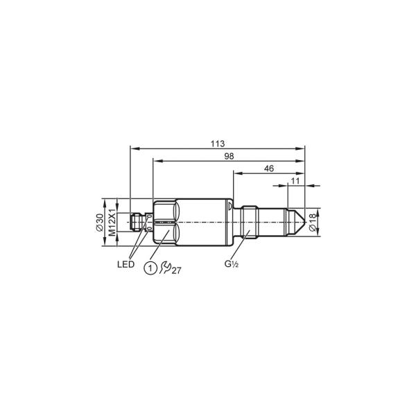 LMT121 IFM - Sensor de Nível Capacitivo ifm Detecção de nível limite IO-Link G 1/2