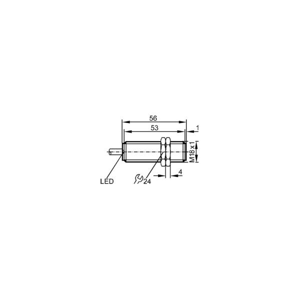 IG0374 IFM - Sensor Indutivo IFM Detecção Industrial M18 12mm NA 2m