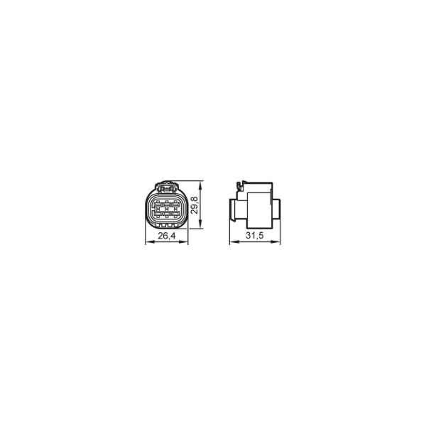E12582 IFM - Conector Fêmea AMP Confeccionável Aplicações Móveis e Difíceis IP67 12-24V