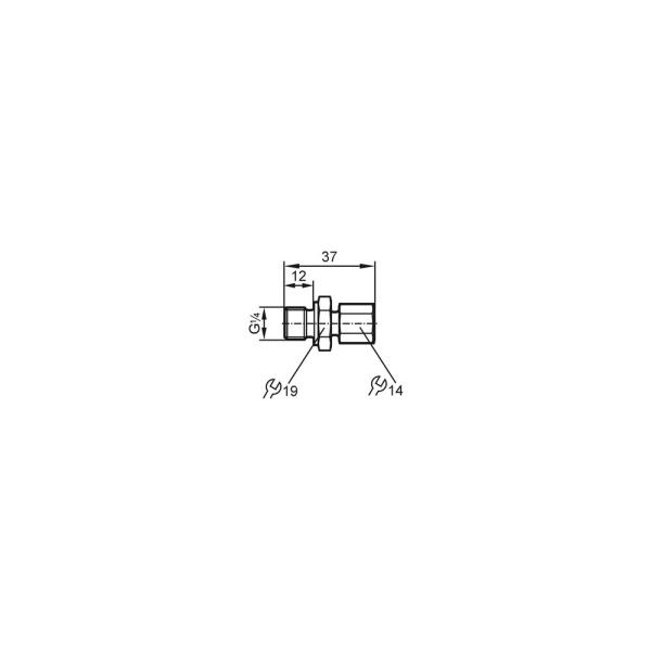 E33431 IFM - Adaptador de Anel Progressivo IFM Conexão de processo e medição D6/G1/4 Aço Inox 50bar