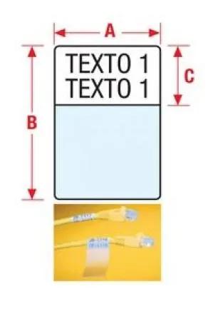 ETIQUETA IDXPERT AUTOLAMINADOINADA BRANCO DE 0.75"" X 1"" X 0.37"" (19.05MM X 25.4MM X 9.4MM) - RL C