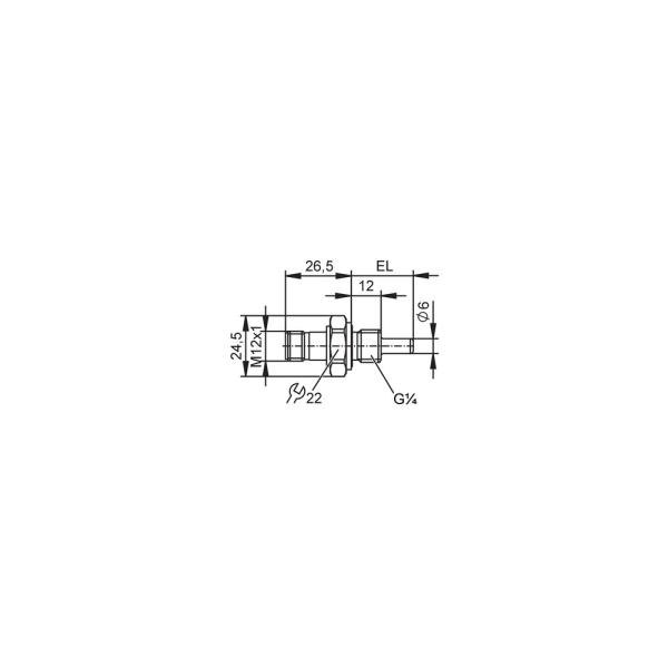 TM5101 IFM - Sensor de Temperatura IFM Monitoramento de fluidos Pt1000 -40 a 150°C G1/4