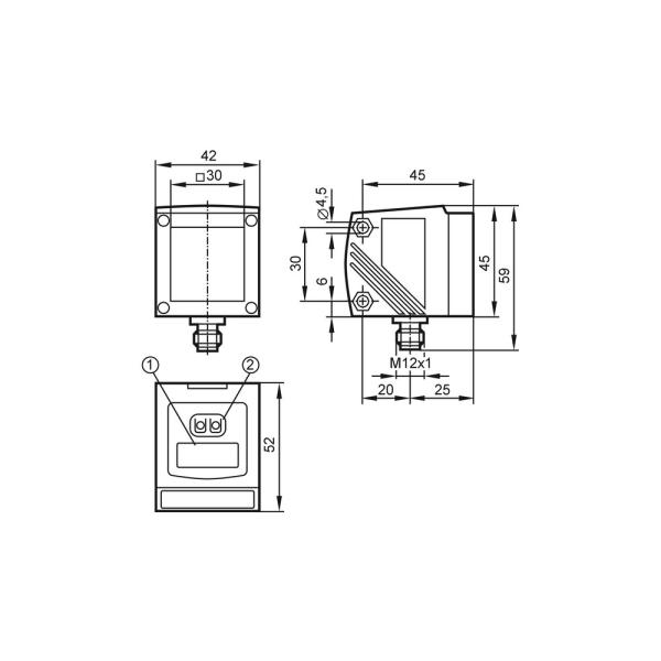 O1D300 IFM - Sensor Óptico de Nível ifm Detecção de Nível IO-Link 0,2-10m IP67