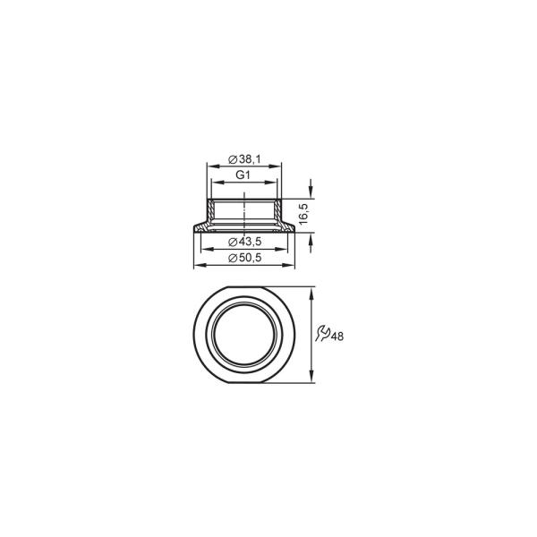 E33201 IFM - Adaptador Tri-Clamp Conexão Aseptoflex Vario DN25-40 16bar Inox316L