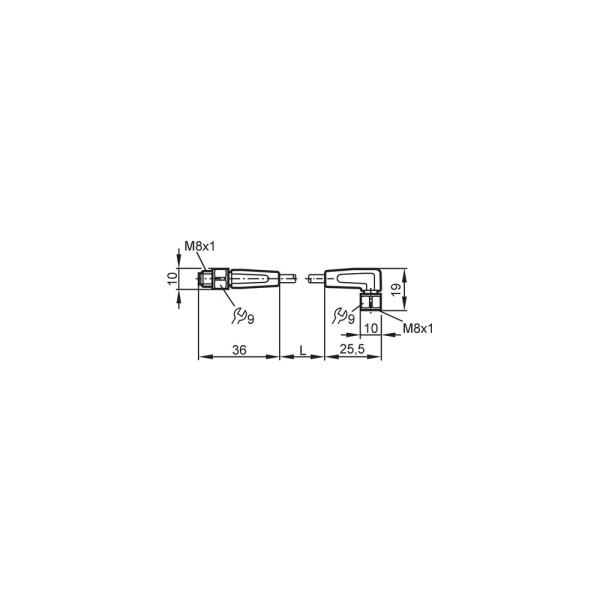 EVT150 IFM - Cabo de Ligação IFM Indústria Alimentícia 1m PVC IP69K