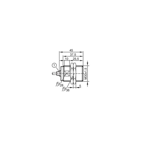 IIS701 IFM - Sensor Indutivo IFM Automação Industrial M30 PNP 15mm