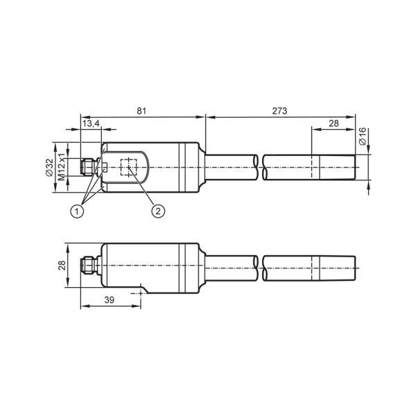 LI5132 IFM - Sensor de Nível Capacitivo ifm Detecção de Nível Limite IO-Link 273mm PNP/NPN