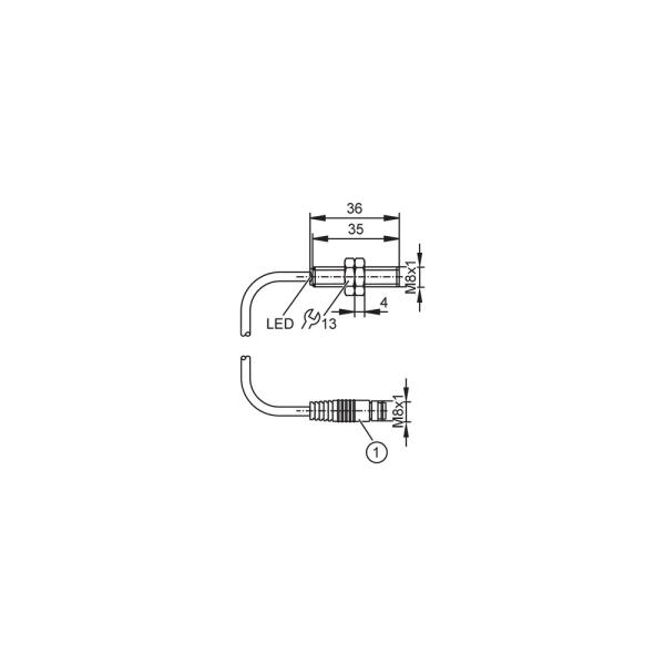 IE5344 IFM - Sensor Indutivo IFM Automação Industrial M8 3mm PNP/NPN IP67
