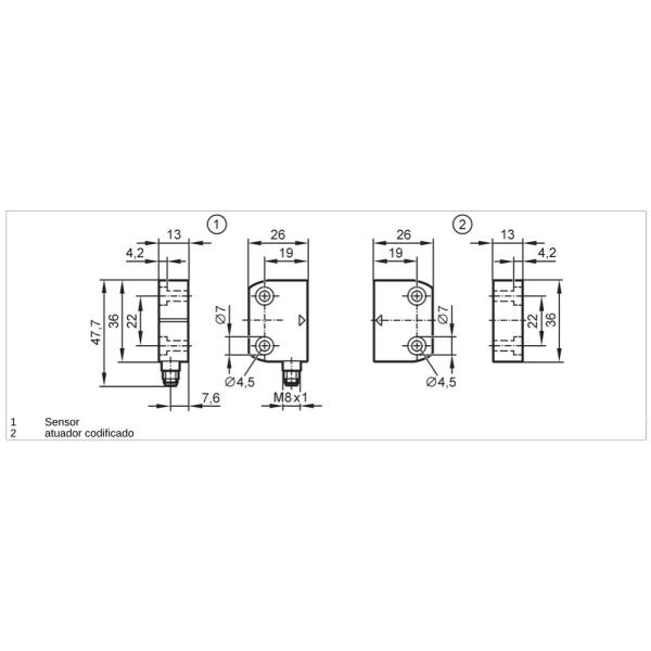 MN202S IFM - Sensor Codificado Magneticamente ifm Segurança Industrial 5mm 2NA M8 IP69K
