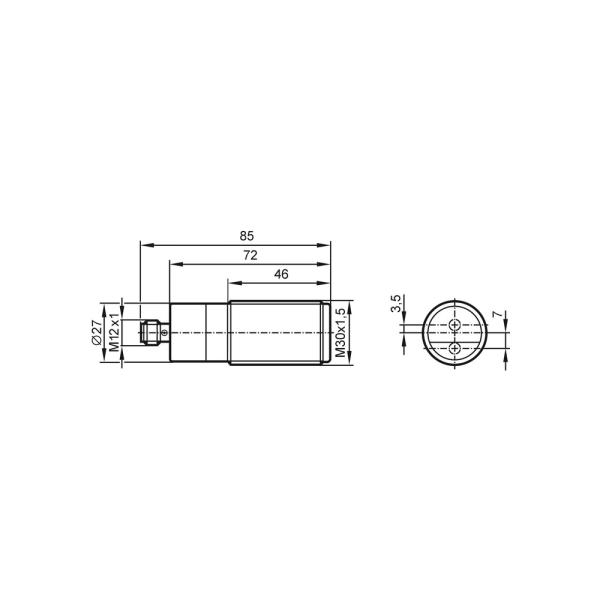 OID204 IFM - Sensor Óptico de Distância IFM Medição de Distância Industrial 0,03-2m IO-Link PNP M30