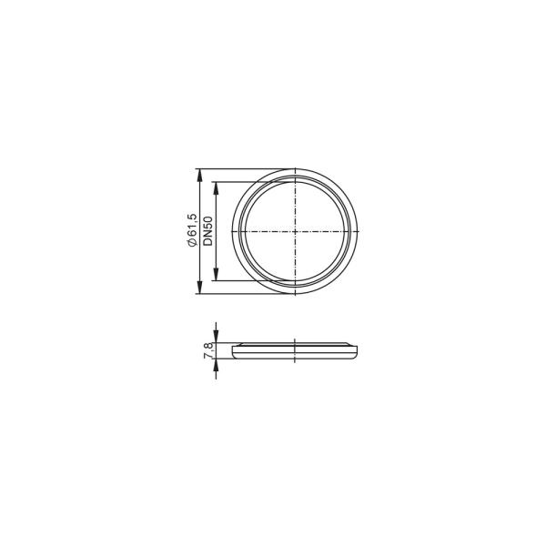 E40563 IFM - Anel de Vedação EPDM DN50 para Sensor de Vazão SMF 2 Peças