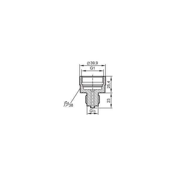 E30131 IFM - Adaptador Rosqueável IFM para Sensores de Processo G1 Aseptoflex Vario p/ G1/2