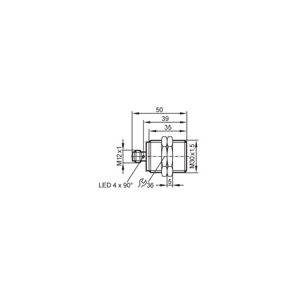 IIC200 IFM - Sensor Indutivo IFM Automação Industrial PNP M30 15mm IP67