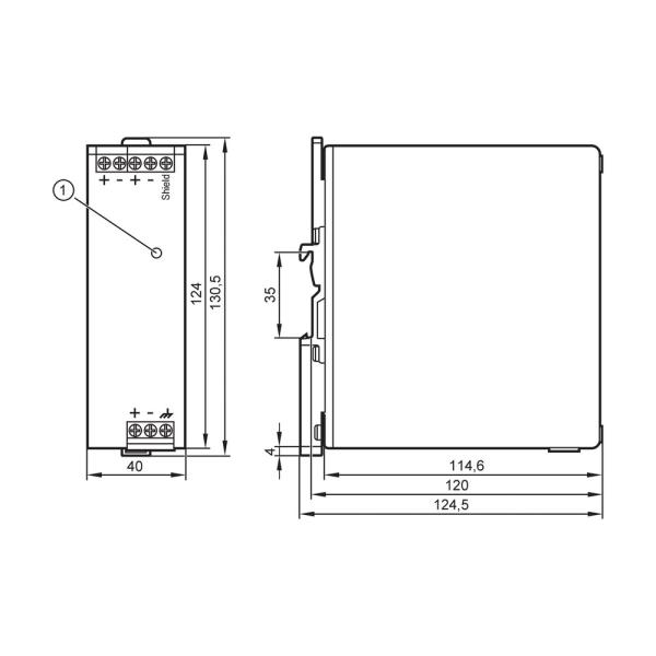 AC1257 IFM - Alimentador Elétrico AS-Interface Para Automação Industrial 24V DC 4A Trilho DIN