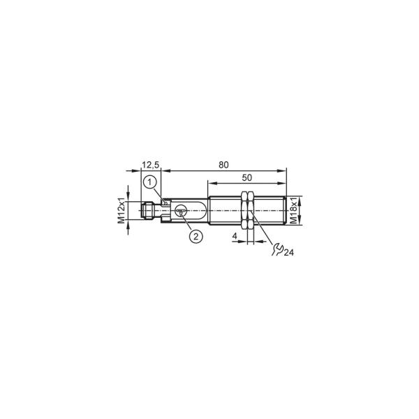 KG5310 IFM - Sensor Capacitivo IFM Detecção de nível e objetos M18, PNP, 0.5-9mm, IO-Link