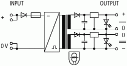 CONVERSOR 24VDC -10V 2X250MA