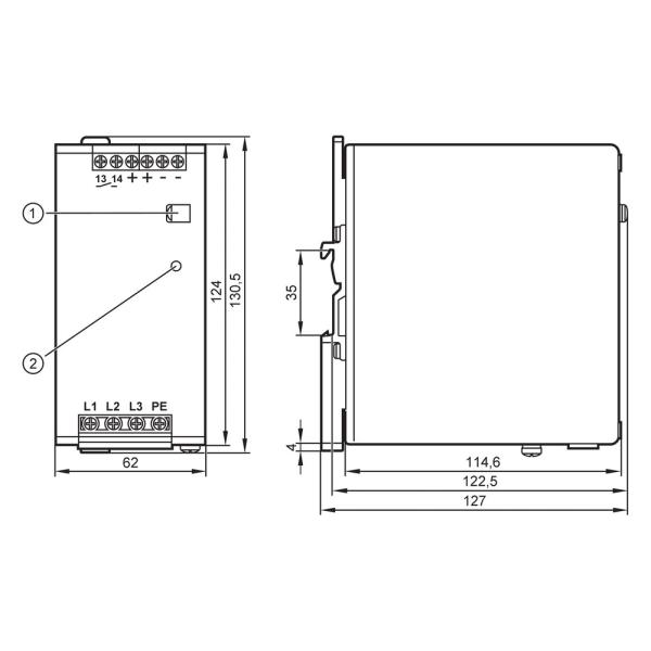 DN4033 IFM - Fonte de Alimentação Chaveada IFM Para Automação Industrial 24V DC 10A 240W