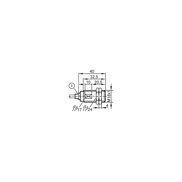 IGS710 IFM - Sensor Indutivo IFM Automação Industrial M18 8mm PNP/NPN Cabo 2m