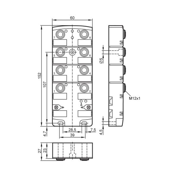 AC2412 IFM - Módulo AS-Interface CompactLine Automação Industrial 4DI 4DO M12 IP67